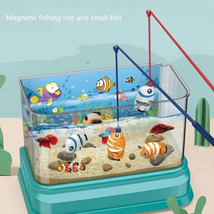 FMFIT Mainan Anak Pancing Ikan FUN AQUARIUM fishing game magnetic kids toy