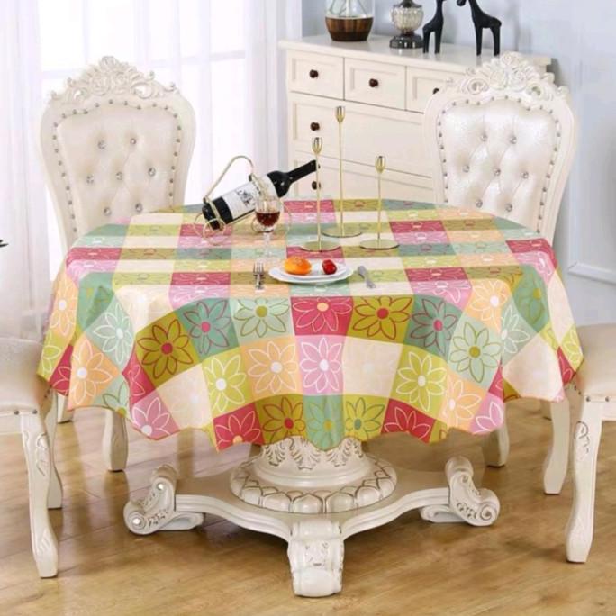 taplak meja anti air/taplak meja bulat/taplak meja plastik |gat