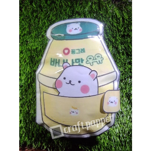 Paper squishy book Hamster banana milk big size | Craft Papper