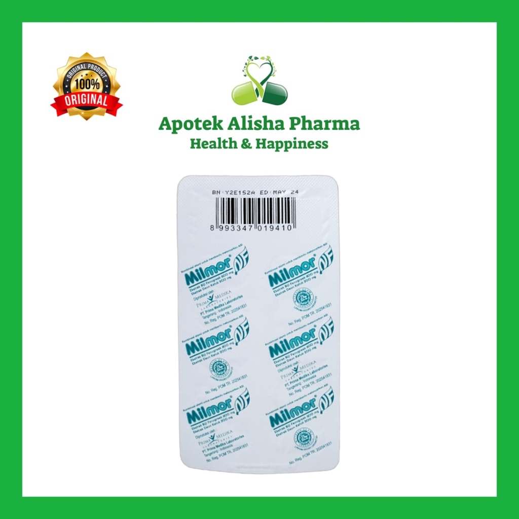 Milmor NF Tablet (Strip 10tablet) - Milmor Tablet Ekstrak Daun Katuk / Pelancar Asi / Asi Booster