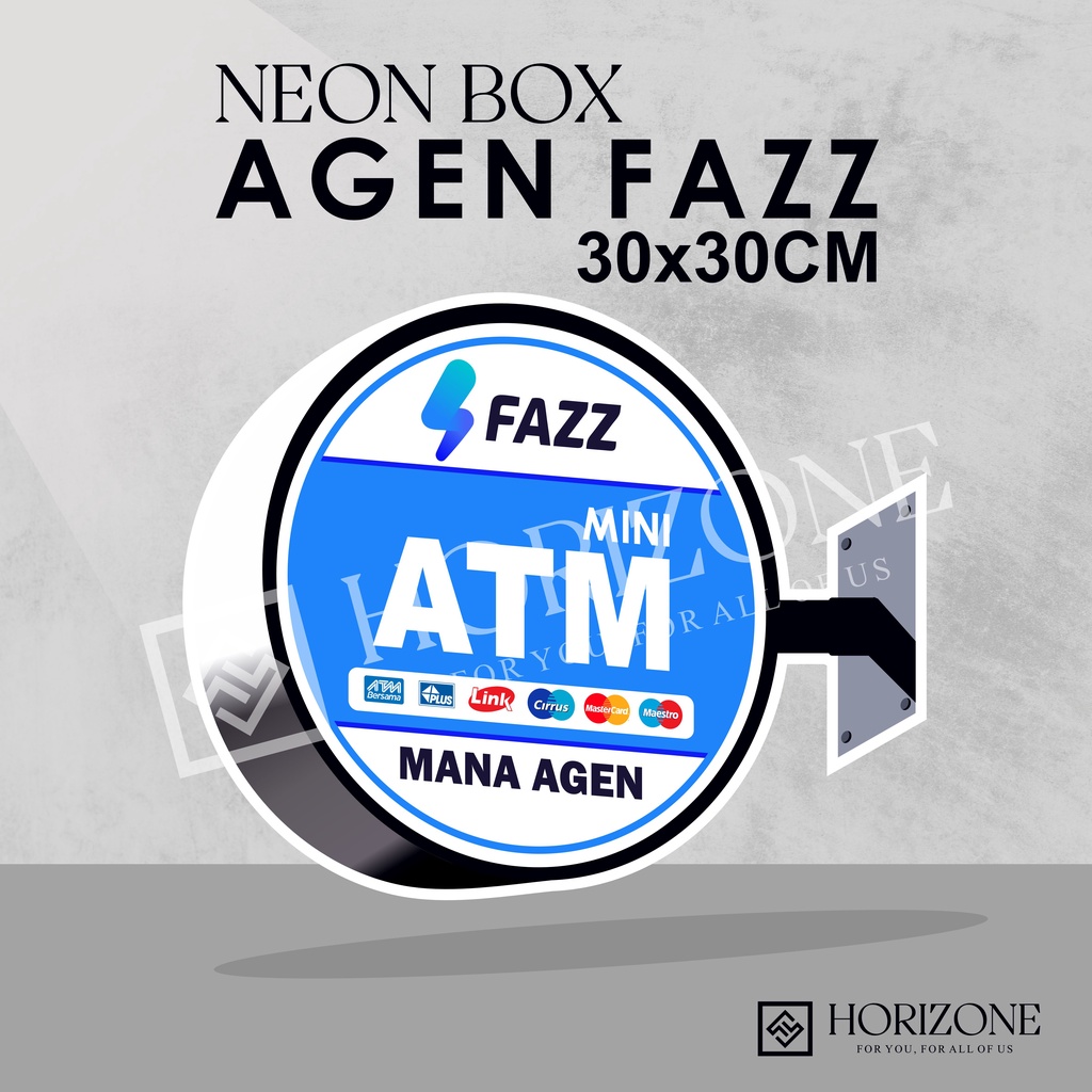 Neon Box Akrilik Agen FAZZ 30x30 Cm