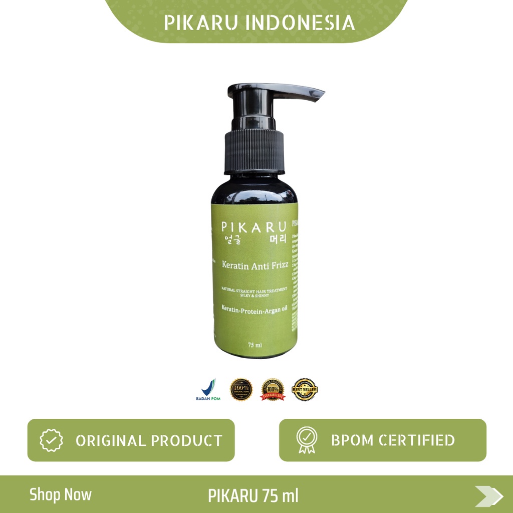 Pikaru Keratin Rambut Anti Frizz Pelurus Rambut Treatment Rambut
