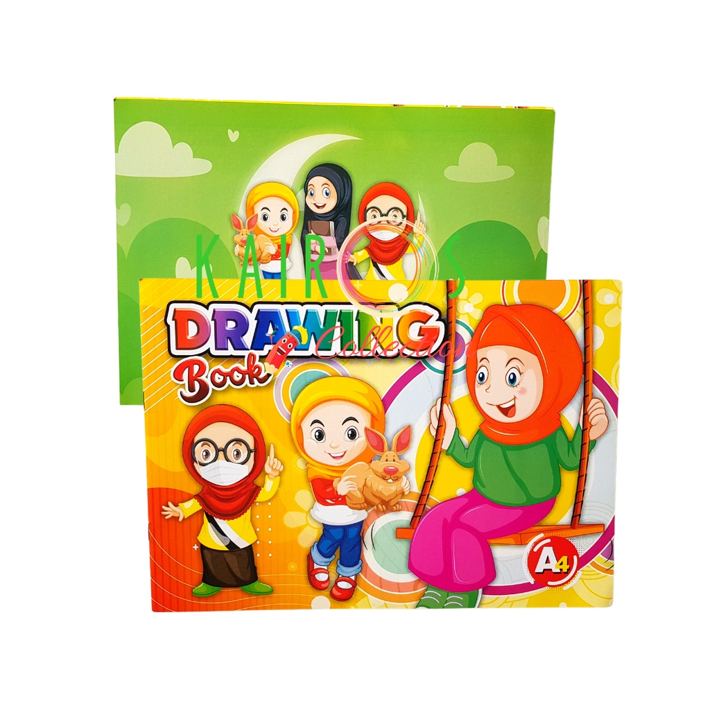 Buku Gambar Anak Ukuran A4 Motif Cover Karakter Kartun