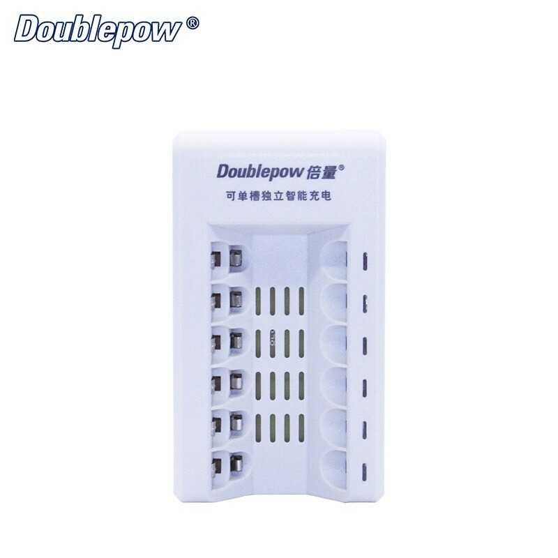 Doublepow Charger Baterai 6 Slot Rapid Charger AA/AAA Ni-Mh Ni-Cd - DP-K206 - White