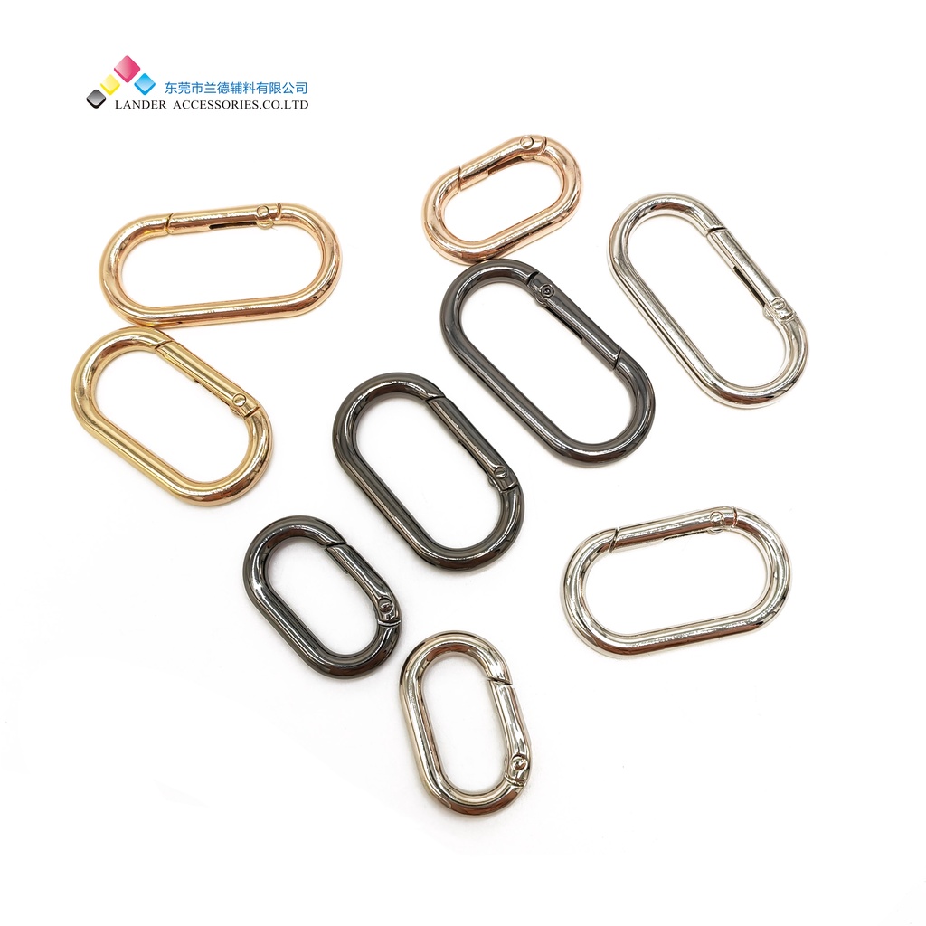 Kew-kew Ring Oval Alloy Cantelan Tas Kaitan Tas Carabiner Pria Wanita LANDER / Dogclips / BG-33