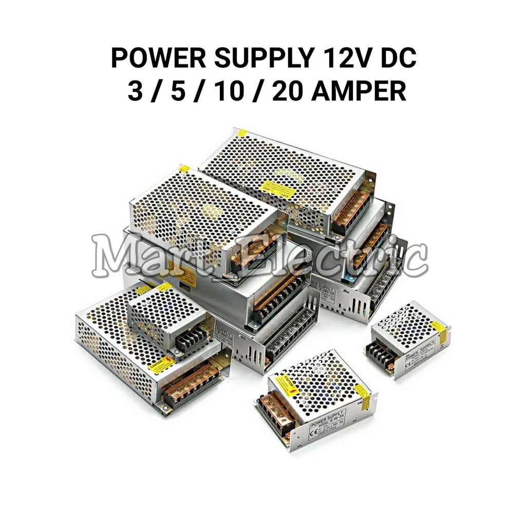 POWER SUPPLY 12V DC 3/5/10/20 AMPER /TRAFO ADAPTOR 3/5/10/20 AMPER