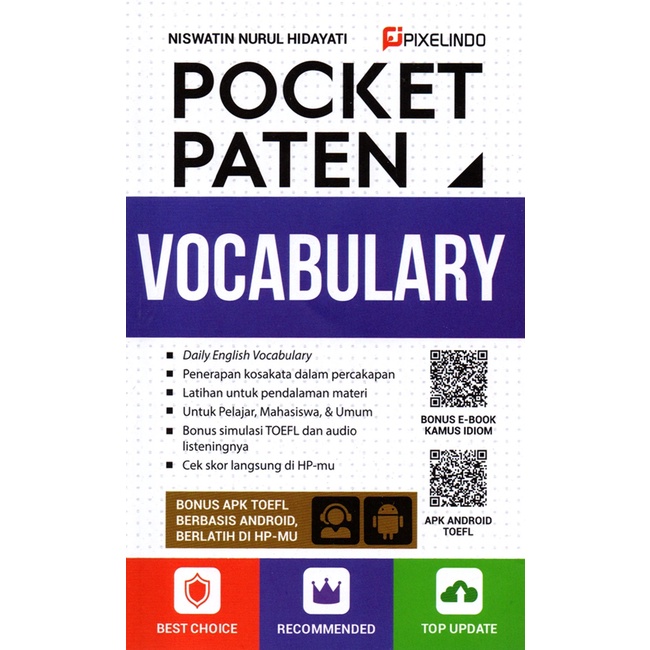 POCKET PATEN CONVERSATION GRAMMAR IELTS TOEFL TOEIC VOCABULARY KARYA NISWATIN NURUL HIDAYATI EMIRFAN / PIXELINDO