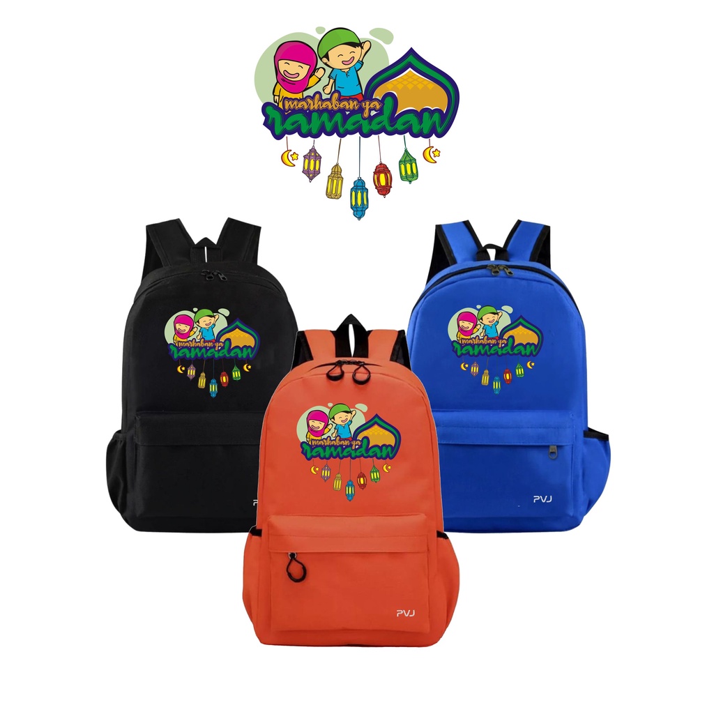 PVJ - Tas Anak Backpak Terbaru Motif Marhaban Ya Ramadhan Laki-laki dan Perempuan