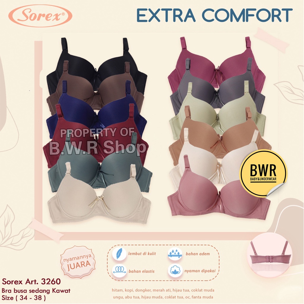 Bra Sorex 3260 | Bh Busa [ VII A6 ] Kawat Kancing 2 Extra Comfort