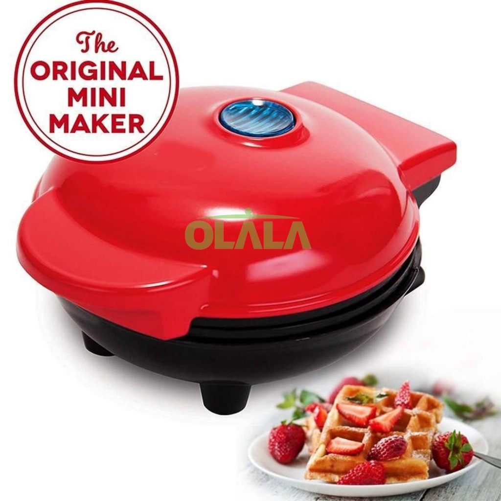 MINI MAKER WAFFLE ELEKTRIK MESIN PEMBUAT WAFFLE PIZZA SANDWICH MINI ANTI LENGKET WP-MK03