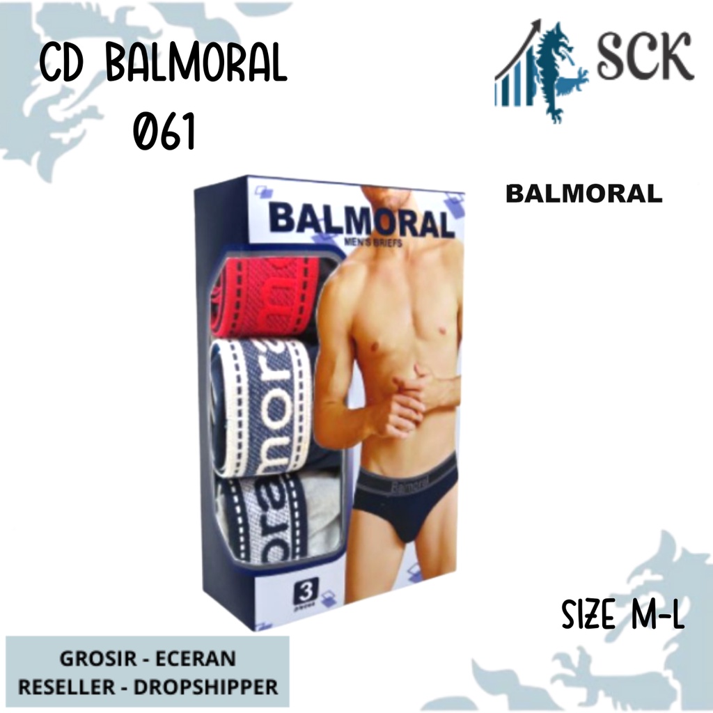 [ISI 3] CD BALMORAL 061 / Pakaian Dalam Pria / Celana Dalam Cowok Laki-Laki - SCKMENWEAR GROSIR