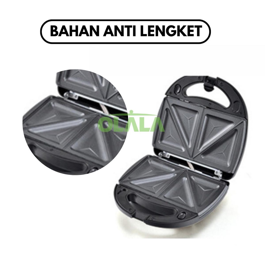 SANWICH MAKER ELECTRIC 750W ALAT PEMANGGANG ROTI OLL-LV885A / OLL-LV885B