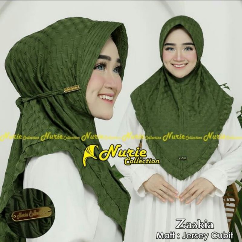 (NURIE) HIJAB INSTANT ZASKIA JERSEY ORI BY NURIE