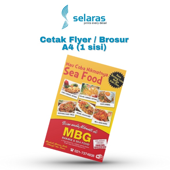 

Cetak Brosur atau Flyer A4 (1 Sisi) Selaras Printing
