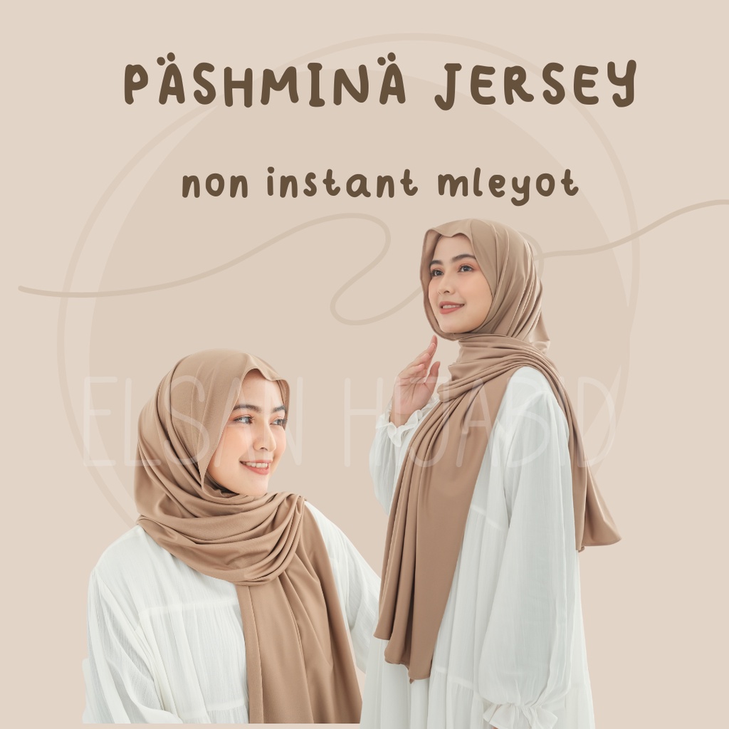 Pashmina kaos Jersey / pashmina meleyot /pashmina jersey instant