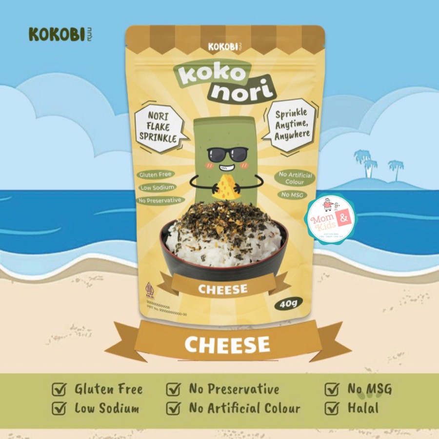 Snack Cemilan Sehat Anak Abe Food KOKO NORI Abon Rumput Laut Tabur 40gr