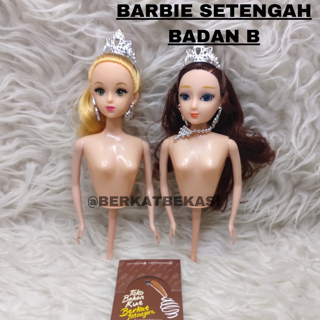 TOPPER BONEKA BARBIE SETENGAH BADAN / HIASAN KUE/ TOPPER CAKE