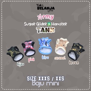 Image of Baju Sugar Glider / Hamster Army Tank Lucu Murah Banget bahan nyaman size XXS & XXXS | Yuk Belanja Gaes