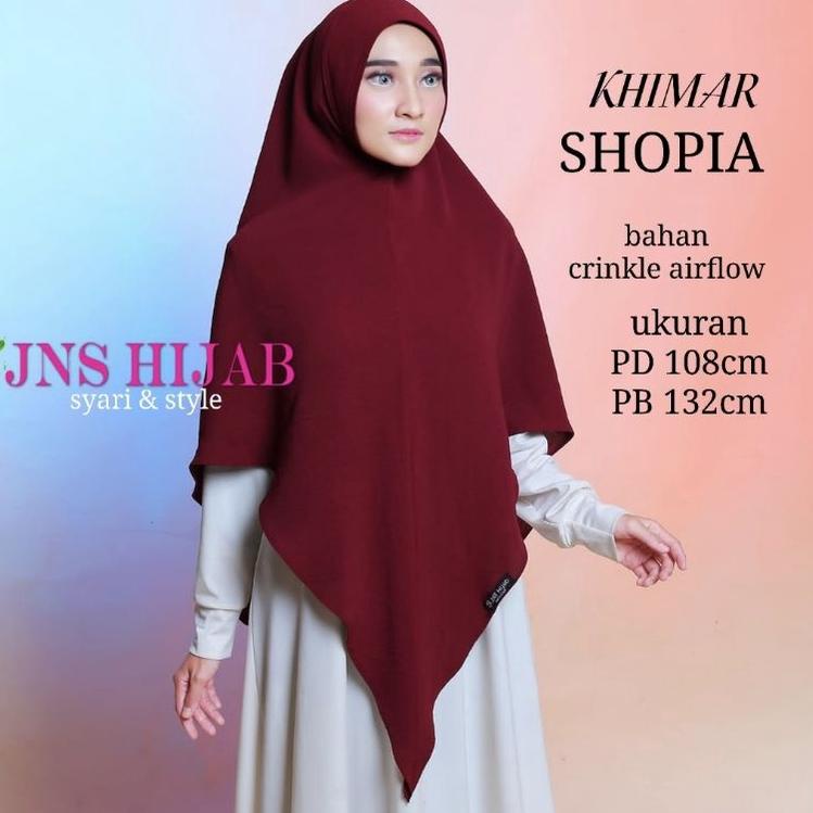 PALING AMPUH✌️>>> KHIMAR SHOPIA CRINKLE /HIJAB SYARI 1 LAPIS/ JILAB LV/KHIMAR PREMIUM/HIJAB CRINKLE 