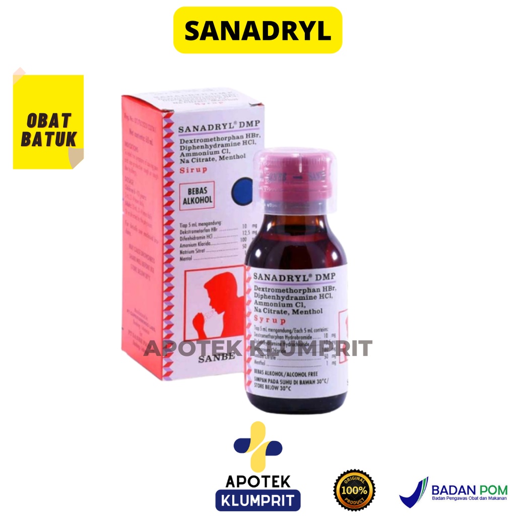 Sanadryl sirup / Sanadryl DMP / Sanadryl Exp / Sanadryl batuk berdahak / Sanadryl Batuk kering