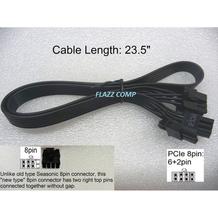 Kabel Modular Vga Pci Ex Seasonic 8 Pin (6+2) Ori