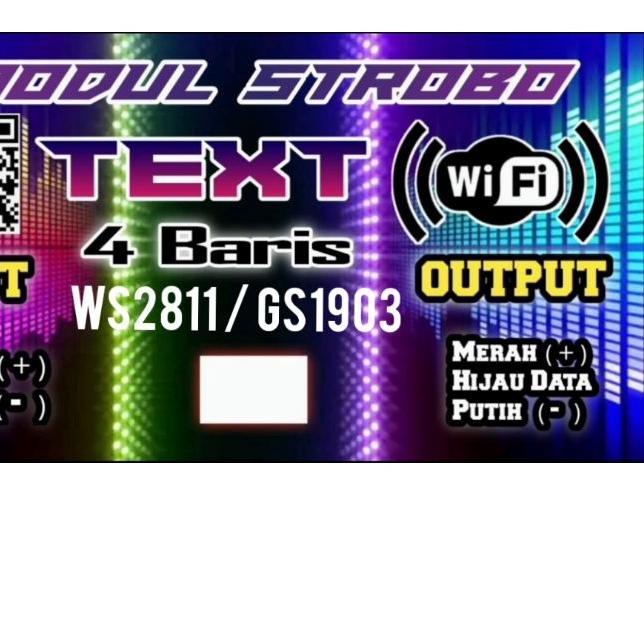 ♧ modul strobo text wifi 4 baris ☄