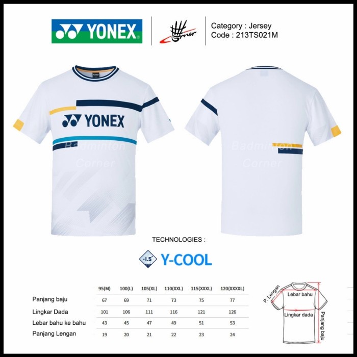 Baju Badminton Kaos Bulutangkis Jersey Yonex Korea 213Ts021M Original