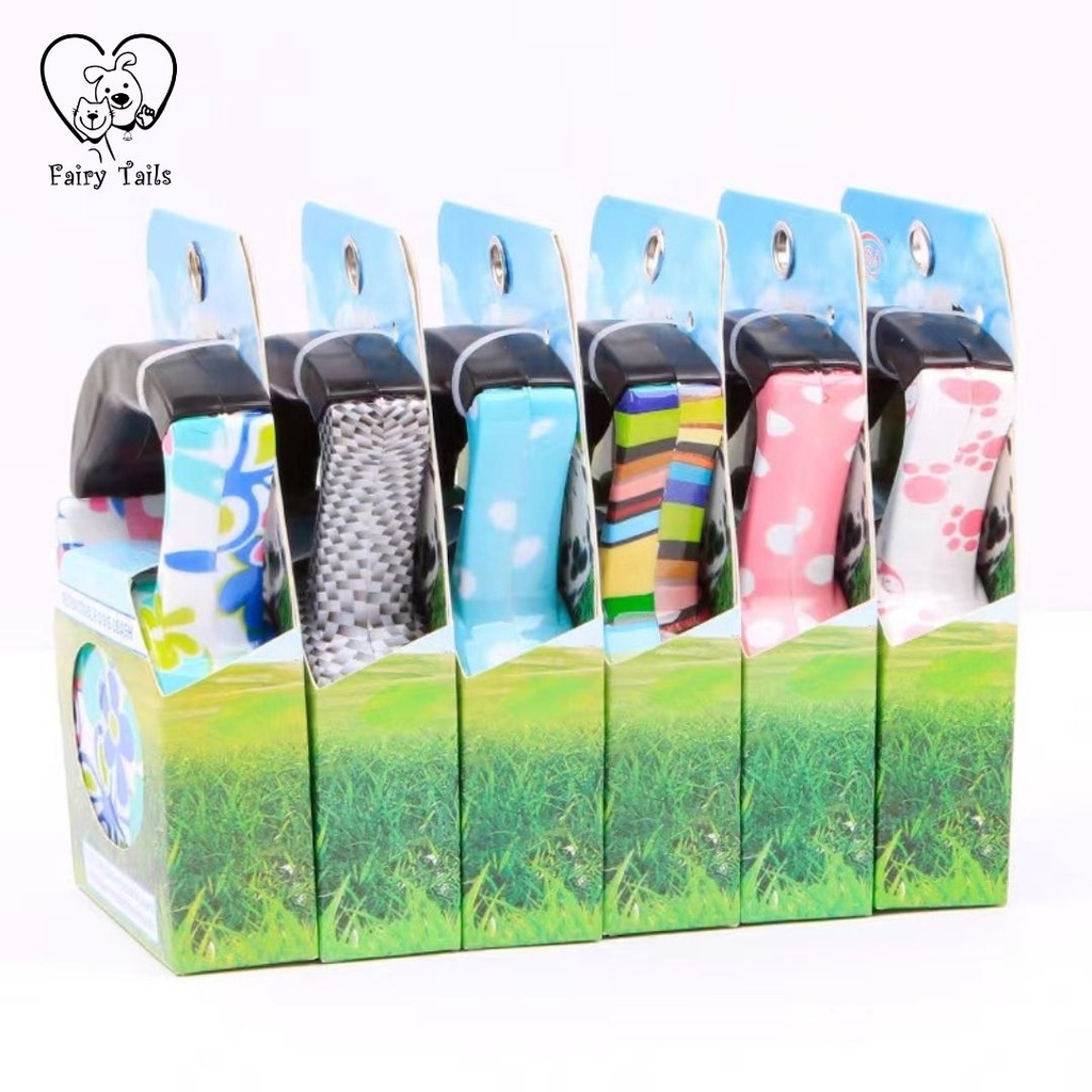 Tali Tuntun Retractable Pet Dog Leash Fleksibel dan Otomatis Untuk Anjing Kucing Anabul Colorful Patterns