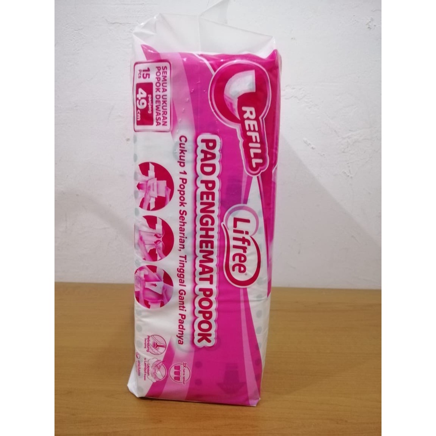 Lifree pads penghemat pants value new putih 49cm satuan bungkus