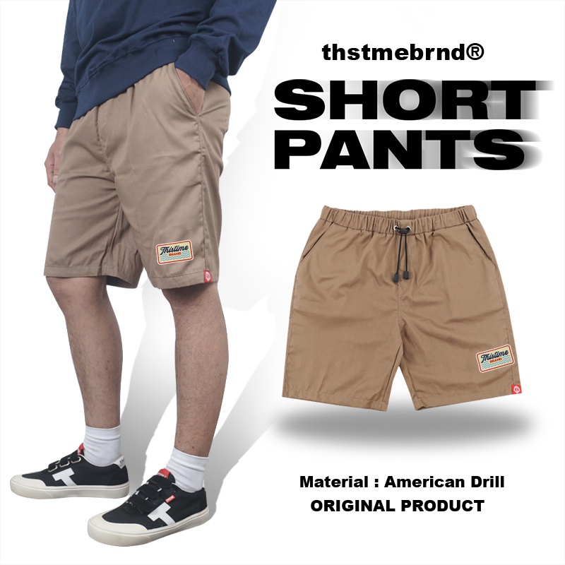 This Time Brand Shortpants / celana pendek brown / ufo / bahan drill / pants