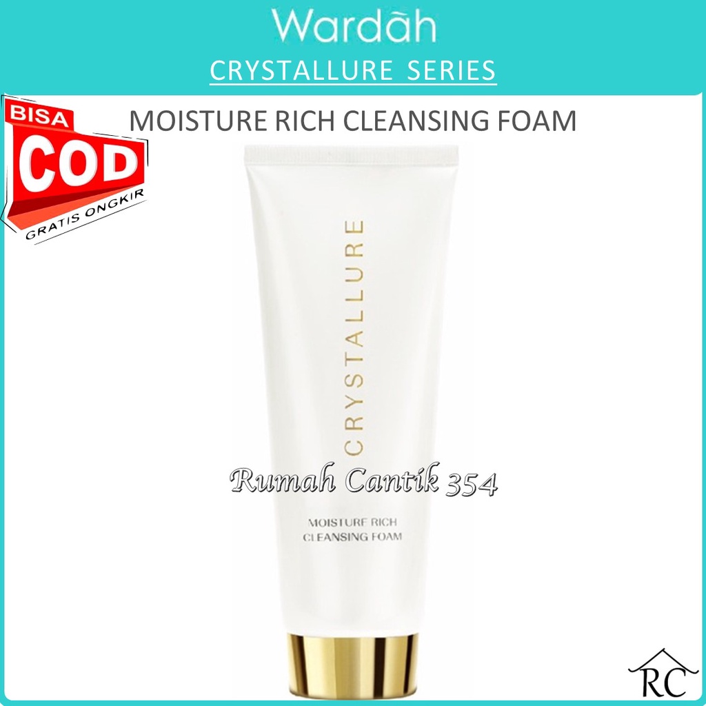 Crystallure by Wardah Moisture Rich Cleansing Foam 100ml - Pembersih wajah anti-aging yang melembabkan