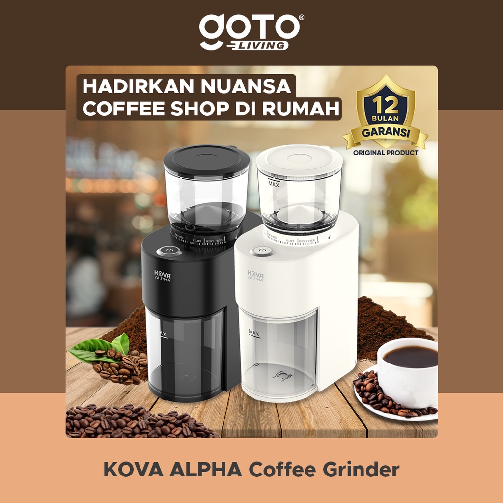 Kova Alpha Coffee Grinder Electric Mesin Giling Biji Kopi Elektrik