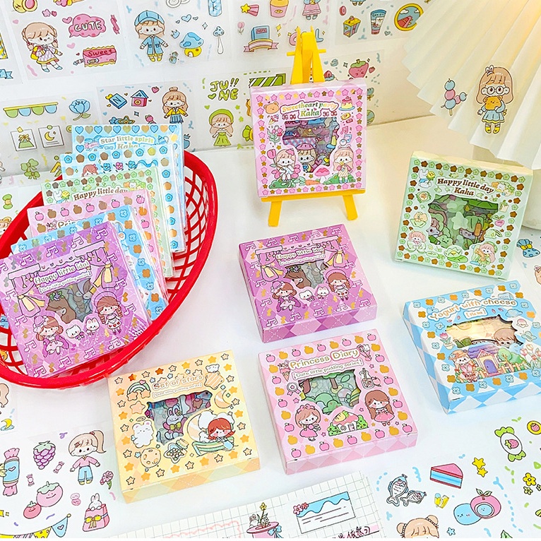 

1 SET 100 LEMBAR STICKER MOTIF GADIS CANTIK / STICKER TEMPEL AESTHETIC FS