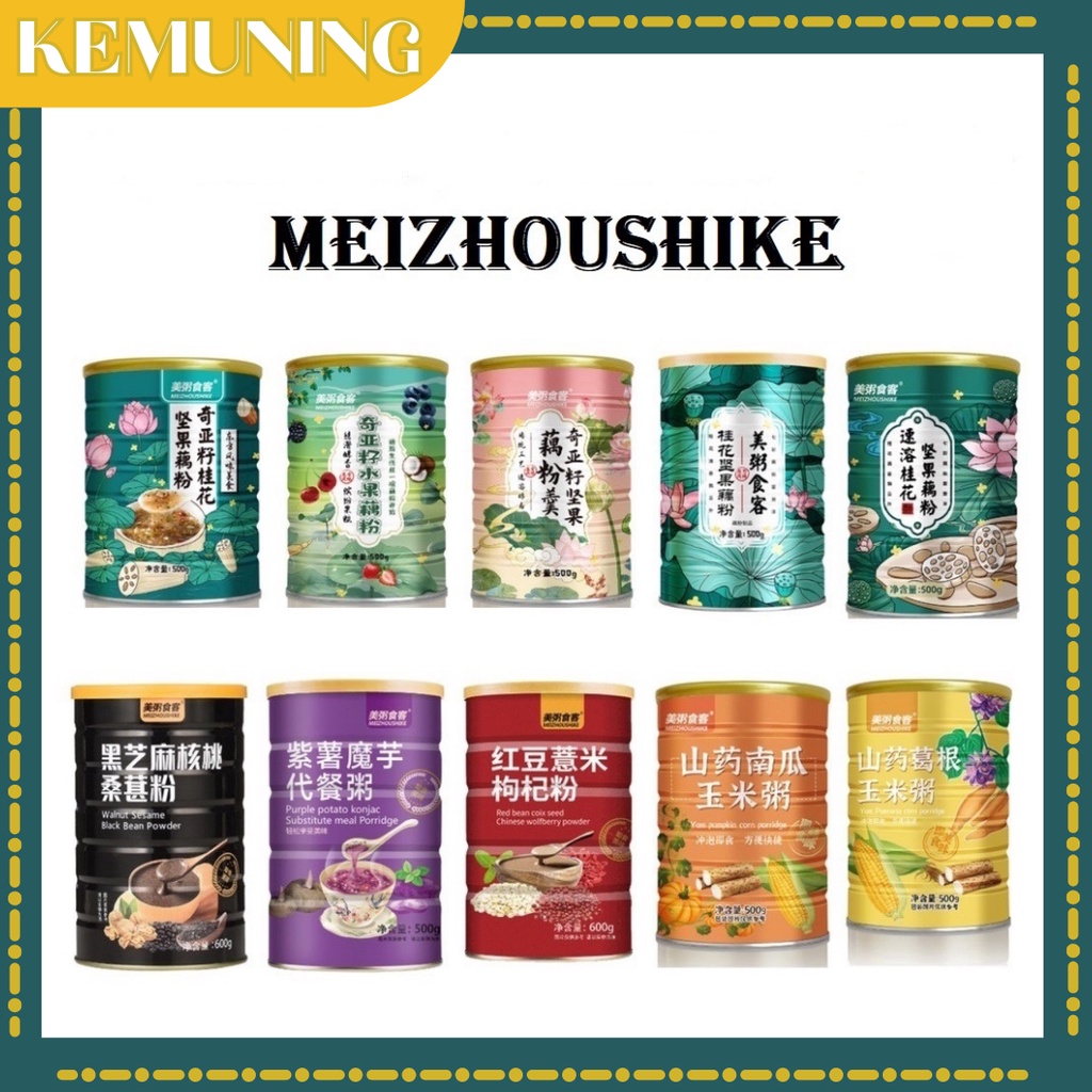 

JAPANESE CHIA SEED CEREAL MEIZOU Ou Fen Lotus Root Powder Makanan Diet Healthy Food Mix Diet Cereal Instant Breakfast Nutritional Chia Seed Cereal