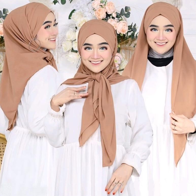 PROMO Hijab Jilbab Instan Instant Bergo Segi Empat Instan Tali Malay Segitiga Melayu Malaysia FRZ