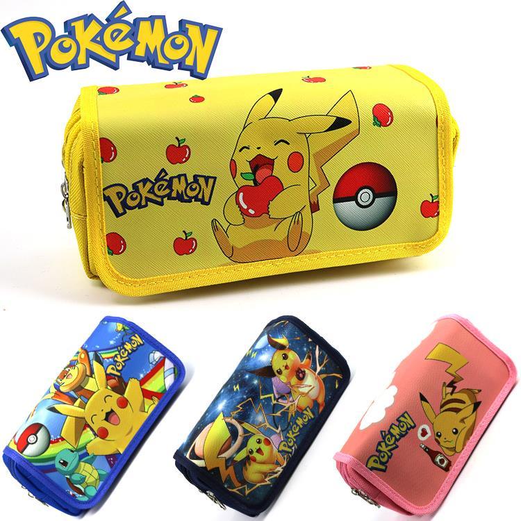 

☼◘☼HRula Pokemon Pencil Case Pokemon Pikachu Kapasitas Besar Kotak Alat Tulis Kunci Kombinasi Empat Lapisan Kotak Penyimpanan Siswa