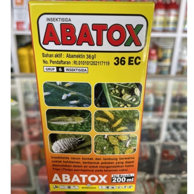 Insektisida Abatox 36 EC (Abamecitn 36 gr/l) mengendalikan hama kutu-kutuan pada cabai, kubis, dll