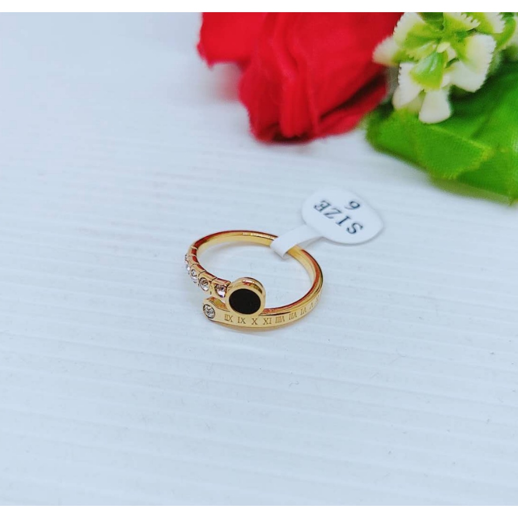 Cincin Titanium Anti Karta Permata Perhiasan Fashion 1315/1316/1317/1318