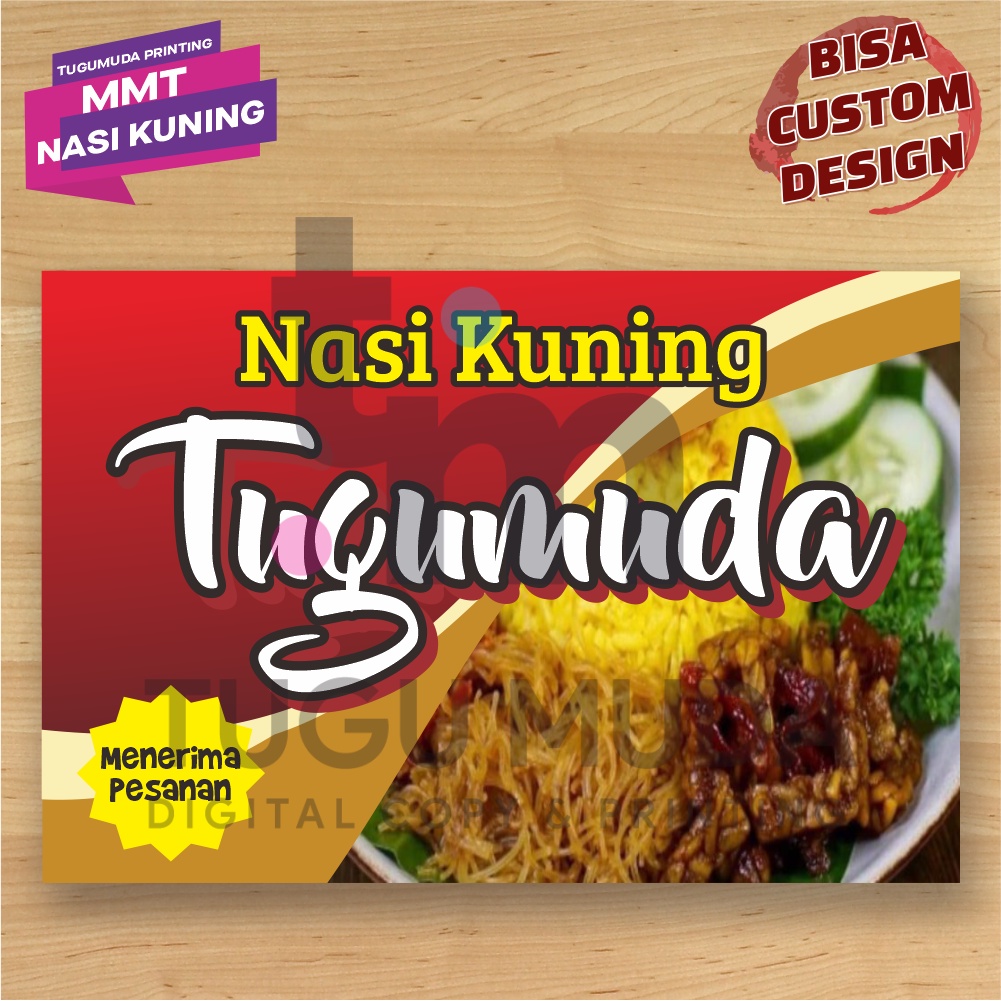 Cetak Spanduk|Banner|MMT - WARUNG NASI LANGGI-NASI UDUK-NASI KUNING-AYAM BAKAR