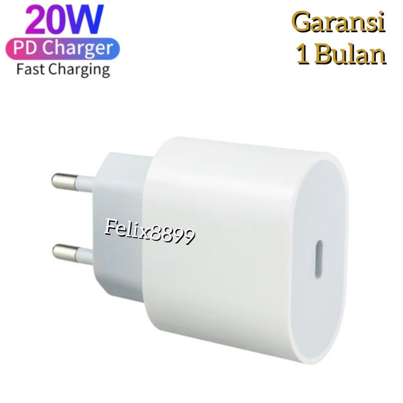 CHARGER USB C 20W (1paket Adaptor USB C 20W + Kabel Type C )