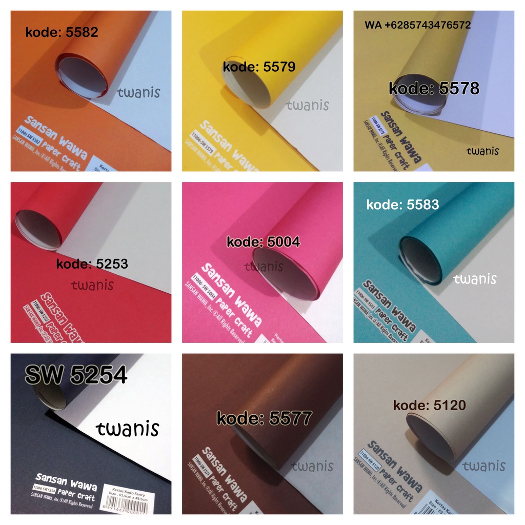 

KERTAS KADO SANWA POLOS 1 PACK ISI 30 LEMBAR (BISA MILIH MOTIF @5 LEMBAR/MOTIF