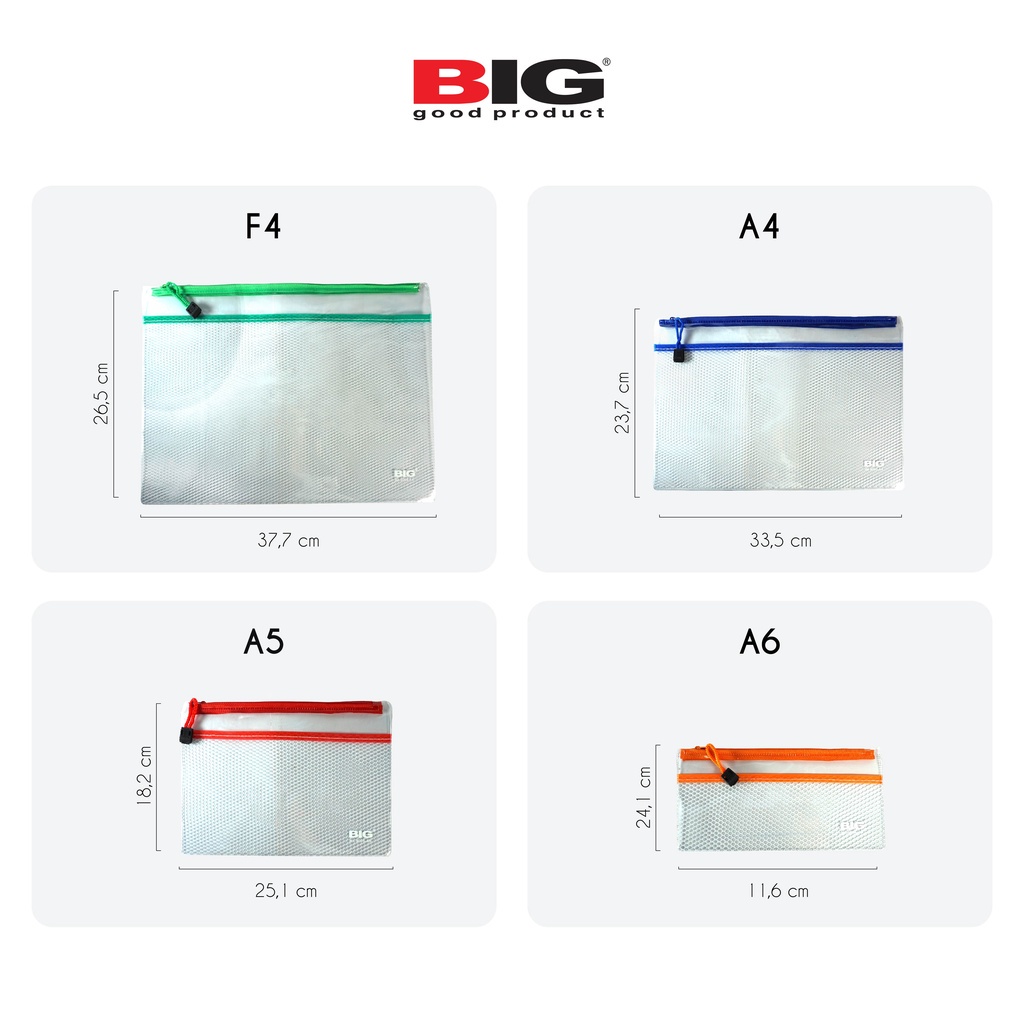 Pocket File Zipper Folder File Plastik Transparan BIG 9005