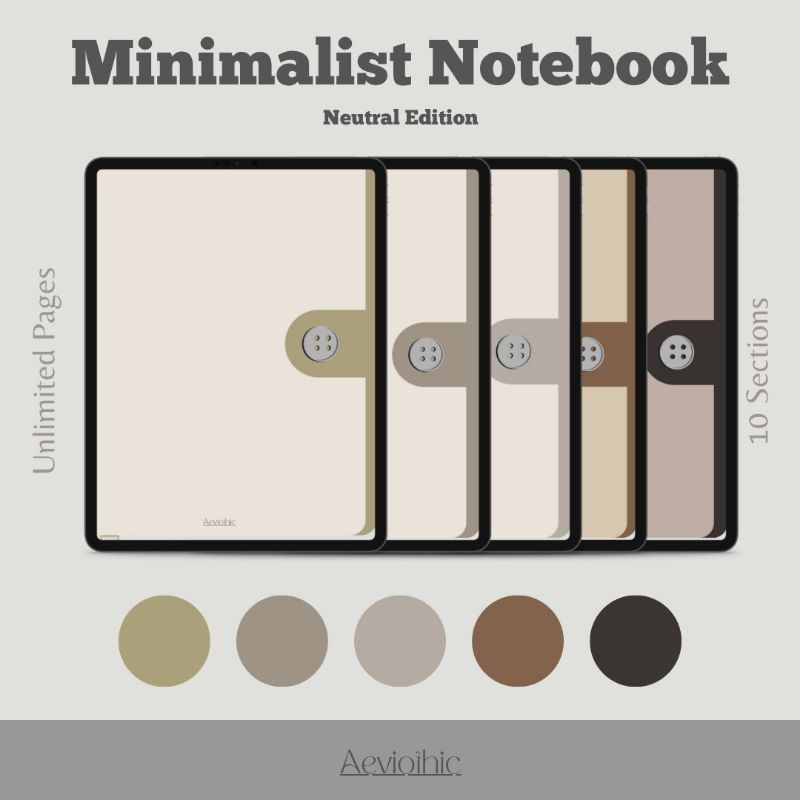 

Neutral Minimalist Notebook