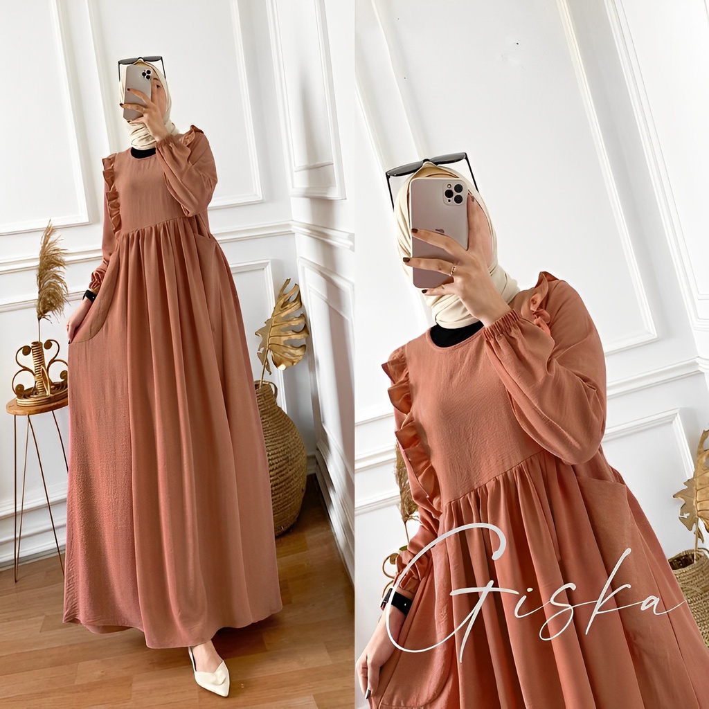 DUTA FASHION | Gamis Giska Dress Maxy Wanita