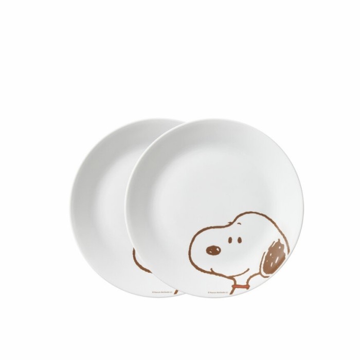 Terlaris Corelle 2Pc Dinner Plate Set, Snoopy Friends