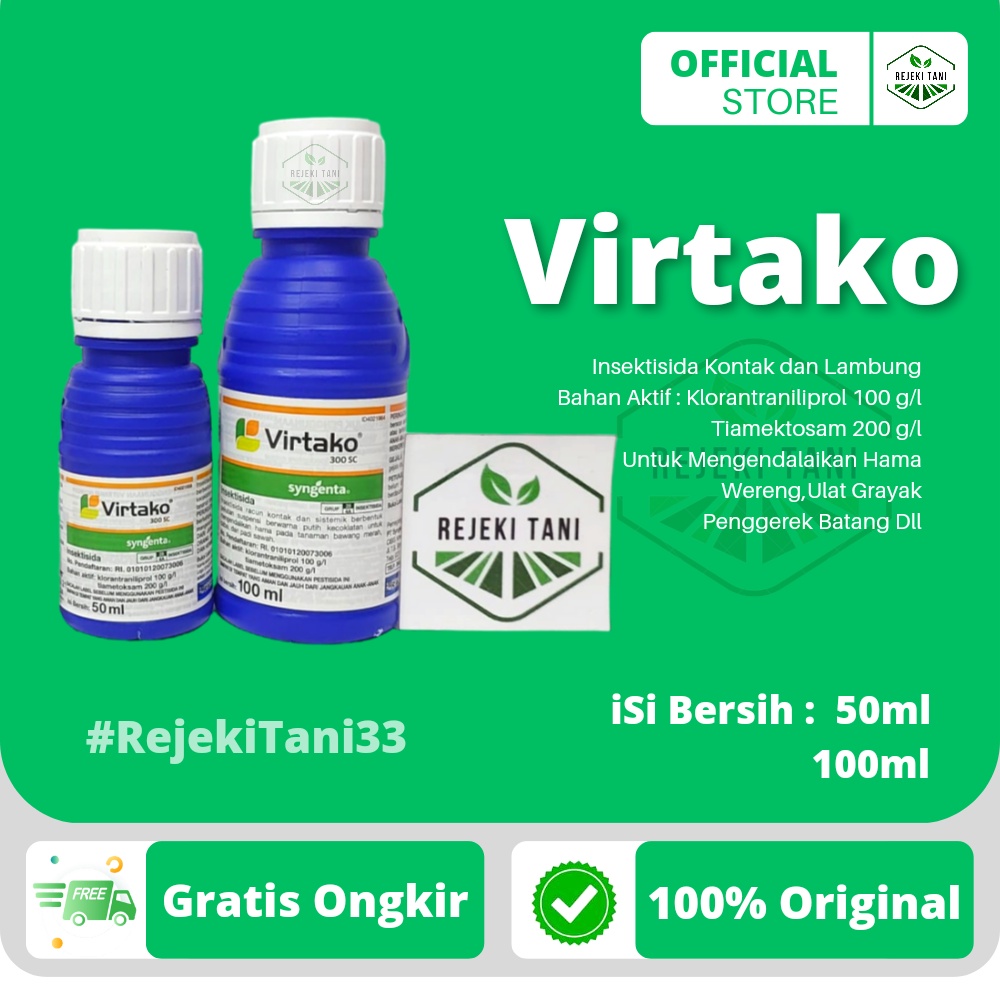 Insektisida VIRTAKO 390SC Botol Racun Kontak dan Sistemik Berbentuk Pekatan Untuk Mengendalikan Hama Pada Tanaman