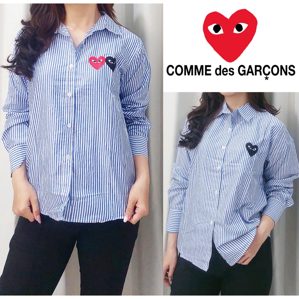 SJM KEMEJA COME DES GARCON CDG SALUR BAHAN KATUN PREMIUM KEMEJA WANITA TERBARU 7068 7067