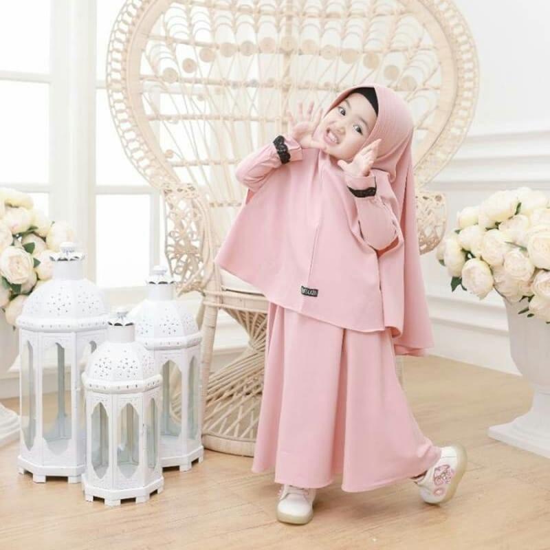 Baju Gamis Anak Umur 1 2 3 4 5 6 7 8 Tahun Baju Ngaji Set Hijab Games  Baju Muslim Anak Perempuan
