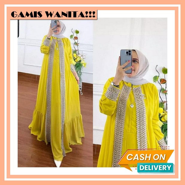 Free Ongkir Gamis Griska Crinkle Airflow Fashion Wanita Terlaris 2023 Cod  Savana Dress Gamis Muslim