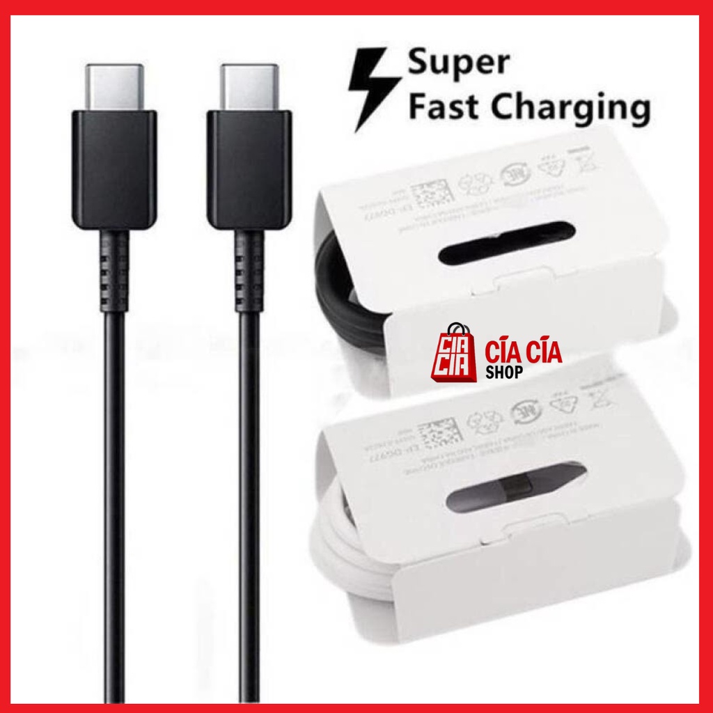 Kabel Charger Type C to Type C Samsung Original Super Fast Charging